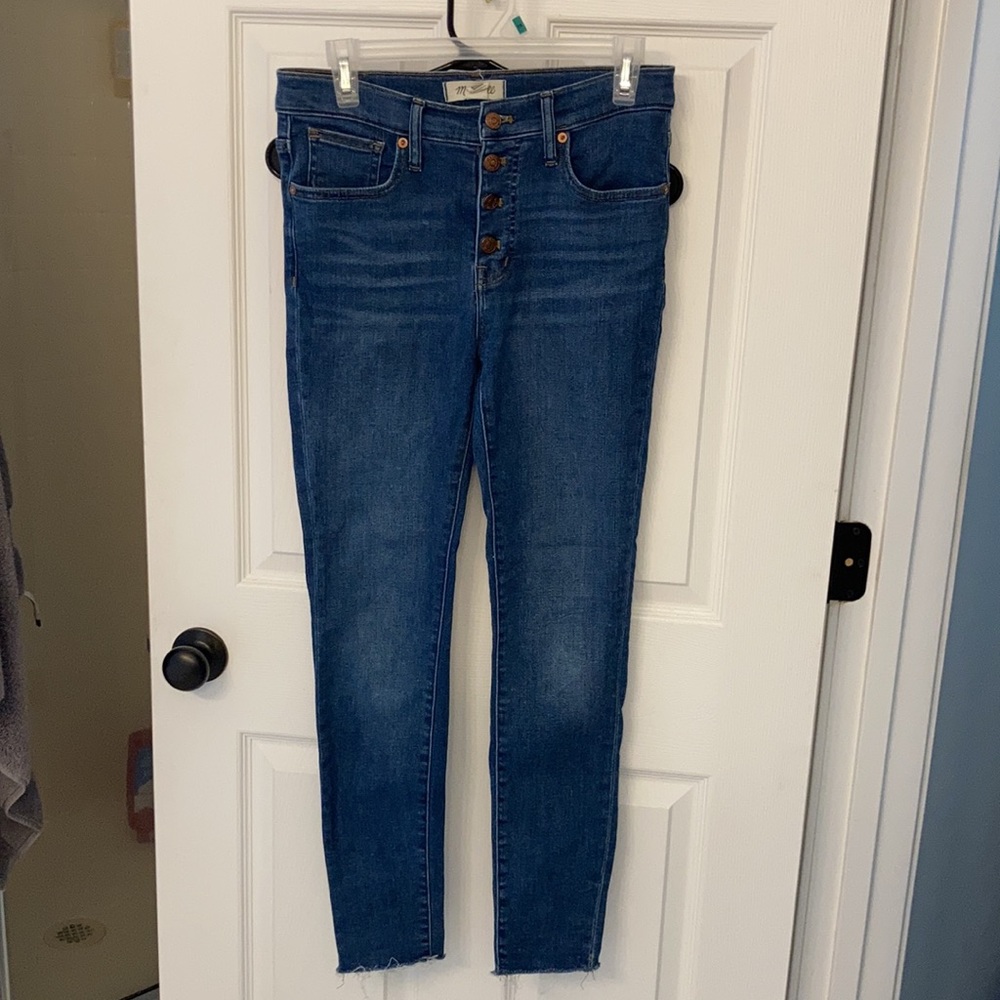 Madewell Button Fly 9” Midrise Skinny Jeans 26 Like New!